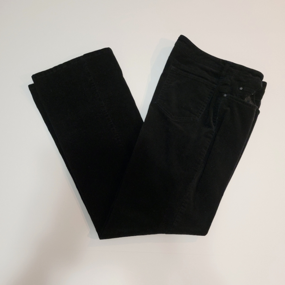 Jones New York Signature Stretch Pants  Women's Size 4  Black Mid-rise Corduroy
